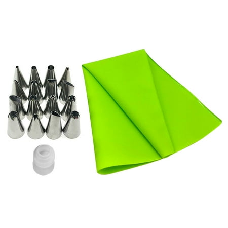 18pcs Cake Nozzle Stainless Steel Baking Nozzle DIY Kitchen Cookies Icing Piping Tool with Pastry Bag White
18pcs Cake Nozzle Stainless Steel Baking Nozzle DIY Kitchen Cookies Icing Piping Tool with Pastry Bag White