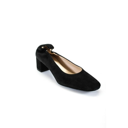 Pre-owned|Everlane Womens The Heeled Ballet Pumps Matte Black Size 7.5