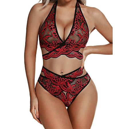 Zdcdcd Women s 2Pcs Bra Set Solid Color Cross Floral Lace Bra+Underpant Sexy Nightwear Lingerie
Zdcdcd Women s 2Pcs Bra Set Solid Color Cross Floral Lace Bra+Underpant Sexy Nightwear Lingerie