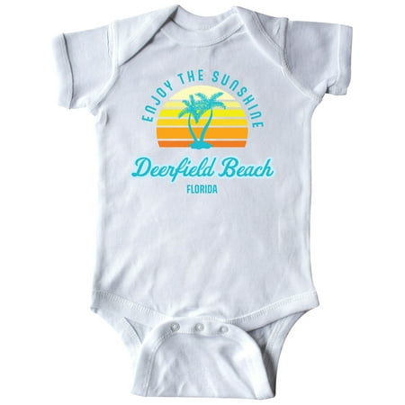 Inktastic Summer Enjoy the Sunshine Deerfield Beach Florida in Blue Gift Baby Boy or Baby Girl Bodysuit