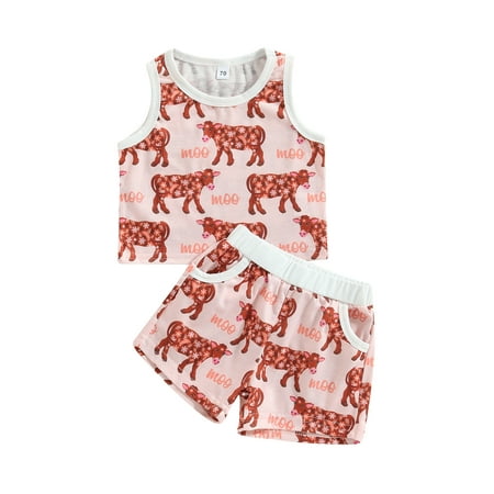 Coduop Baby Boys Shorts Outfit Set Cow Head Tank Top with Elastic Shorts Summer Clothes Set
Coduop Baby Boys Shorts Outfit Set Cow Head Tank Top with Elastic Shorts Summer Clothes Set