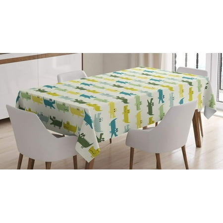 Animal Tablecloth Crocodile Characters in Cartoon Style Funny Faces Animal Alligators Childish Dining Room Kitchen Rectangular Table Cover 60 X 84 Yellow Green
Animal Tablecloth Crocodile Characters in Cartoon Style Funny Faces Animal Alligators Childish Dining Room Kitchen Rectangular Table Cover 60 X 84 Yellow Green