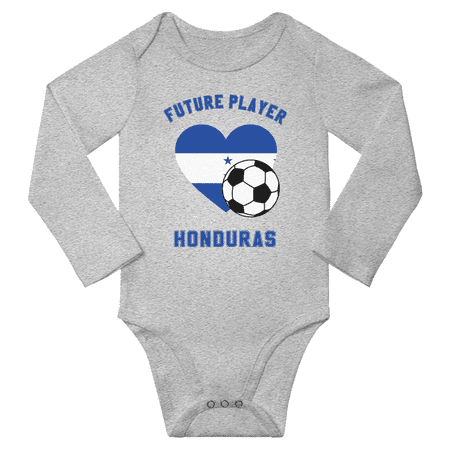Future Honduras Soccer Player Baby Long Slevve Bodysuit Romper (Gray 18-24 Months)
Future Honduras Soccer Player Baby Long Slevve Bodysuit Romper (Gray 18-24 Months)