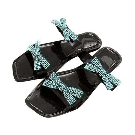 YanHoo Women Dressy Flat Sandals Pearl Rhinestone Two Band Slide Sandals Summer Casual Comfortable Shoes Sandals for Beach Vacation
YanHoo Women Dressy Flat Sandals Pearl Rhinestone Two Band Slide Sandals Summer Casual Comfortable Shoes Sandals for Beach Vacation