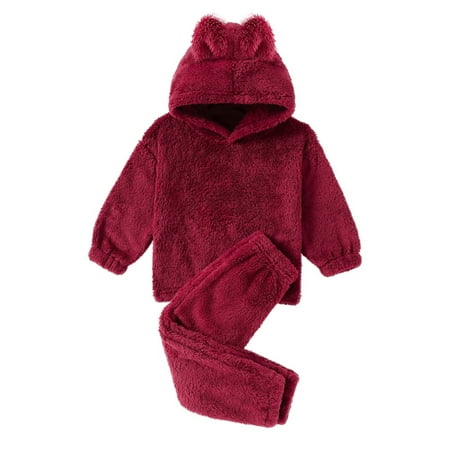URMAGIC Toddler Baby Girl Boy Winter Fleece Pajama Set Warm Cute Ear Hooded Tops Pants Sleepwear
URMAGIC Toddler Baby Girl Boy Winter Fleece Pajama Set Warm Cute Ear Hooded Tops Pants Sleepwear