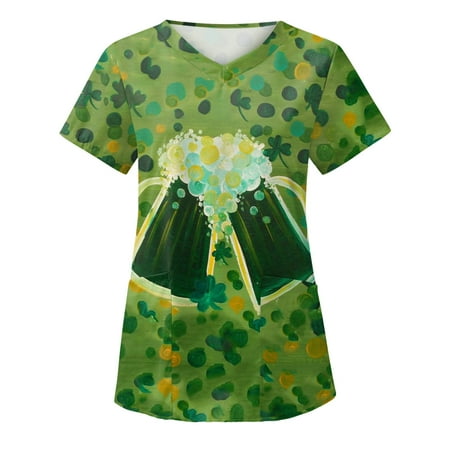 Women Scrubs Top Nurses Clothing Workwear Working Uniform T-Shirt Fashion Printed Short Sleeve Leisure Pocket Tee Top
Women Scrubs Top Nurses Clothing Workwear Working Uniform T-Shirt Fashion Printed Short Sleeve Leisure Pocket Tee Top
