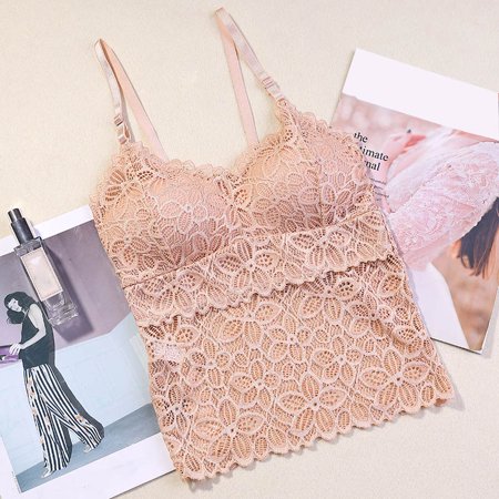 Women s Fashion Sexy Lace Bra Cami Ladies Lace Beauty Back V Tie Chest Pad Wide Hem Tube Top Underwear Beige
Women s Fashion Sexy Lace Bra Cami Ladies Lace Beauty Back V Tie Chest Pad Wide Hem Tube Top Underwear Beige