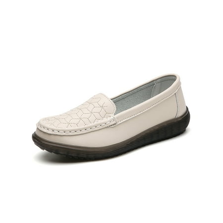 Fangasis Womens Anti-Slip Loafers Round Toe Comfortable Moccasins Work Lightweight Plush Lined Flats Beige 7
Fangasis Womens Anti-Slip Loafers Round Toe Comfortable Moccasins Work Lightweight Plush Lined Flats Beige 7