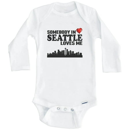 Somebody In Seattle Loves Me One Piece Baby Bodysuit (Long Sleeve) 3-6 Months White
Somebody In Seattle Loves Me One Piece Baby Bodysuit (Long Sleeve) 3-6 Months White