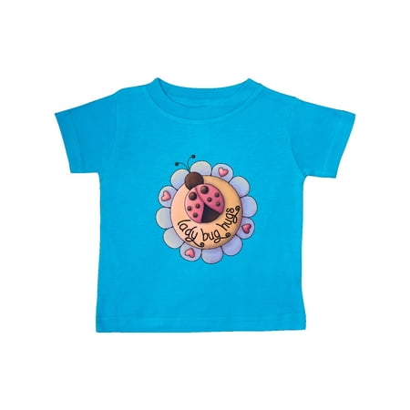 Inktastic Ladybug Hugs with Flower Gift Baby Boy T-Shirt