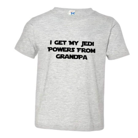 PleaseMeTees™ Toddler I Get My Jedi Powers From Grandpa HQ Tee