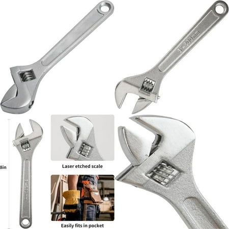 Durable Reliable and High-Performance 8-Inch Precision Wrench for Versatile Applications - Secure Adjustable Jaw Enhances Versatility - Ultimate Accuracy and Longevity with Drop Forged
Durable Reliable and High-Performance 8-Inch Precision Wrench for Versatile Applications - Secure Adjustable Jaw Enhances Versatility - Ultimate Accuracy and Longevity with Drop Forged