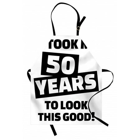 50th Birthday Apron Funny Happy Face Expression Self Confidence Themed Pictogram Style Design Unisex Kitchen Bib Apron with Adjustable Neck for Cooking Baking Gardening Black White by Ambesonne
50th Birthday Apron Funny Happy Face Expression Self Confidence Themed Pictogram Style Design Unisex Kitchen Bib Apron with Adjustable Neck for Cooking Baking Gardening Black White by Ambesonne