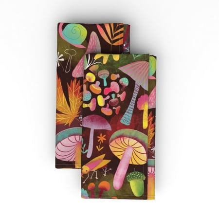 Linen Cotton Canvas Dinner Napkins (Set of 2) - Rainbow Mushrooms Woodland Autumn Botanical Print Cloth Dinner Napkins by Spoonflower
Linen Cotton Canvas Dinner Napkins (Set of 2) - Rainbow Mushrooms Woodland Autumn Botanical Print Cloth Dinner Napkins by Spoonflower