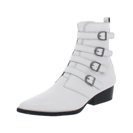 Calvin Klein Jeans Womens Kitty Leather Buckle Ankle Boots