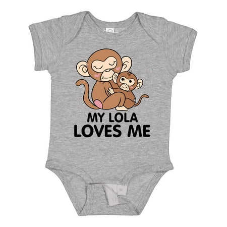 Inktastic My Lola Loves Me Gift Baby Boy or Baby Girl Bodysuit