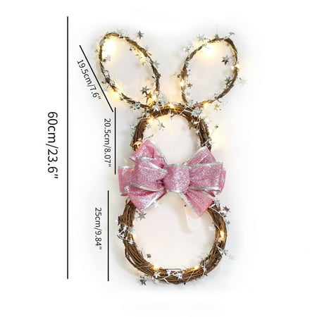 Toyfunny Easter Handmade Rattan Decoration Rabbit Shape Wreath DIY Wreath Foldable Rattan Rabbit Pendant Warm Lamp
Toyfunny Easter Handmade Rattan Decoration Rabbit Shape Wreath DIY Wreath Foldable Rattan Rabbit Pendant Warm Lamp