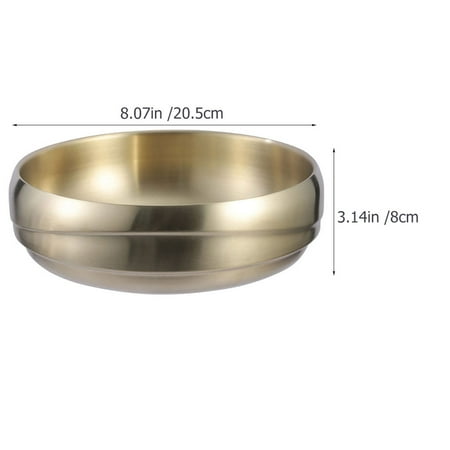 Kitchen Ramen Bowl Stainless Steel Bowl Double-layer Salad Bowl Rice Bowl Practical Food Serving Bowl
Kitchen Ramen Bowl Stainless Steel Bowl Double-layer Salad Bowl Rice Bowl Practical Food Serving Bowl