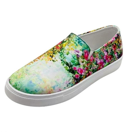 Inkach Women Round Toe Slip Floral Print Shoes Low Top Flat Canvas Shoes Casual Sneaker
Inkach Women Round Toe Slip Floral Print Shoes Low Top Flat Canvas Shoes Casual Sneaker