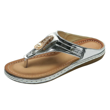 Duretiony Beach Casual Sandals Womens Flip Flops Microfiber Flat Shoes with Rhinestone for Summer Indoor Outdoor
Duretiony Beach Casual Sandals Womens Flip Flops Microfiber Flat Shoes with Rhinestone for Summer Indoor Outdoor