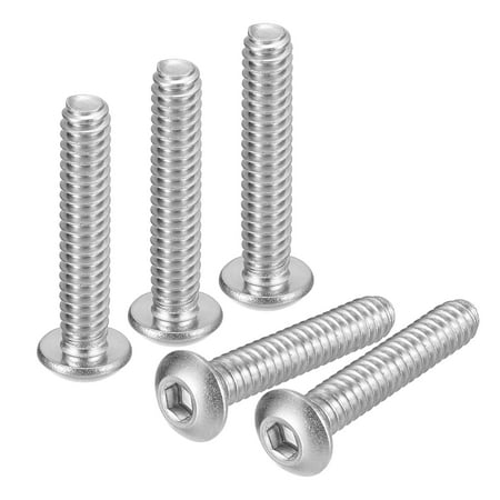 #10-24x1 Button Head Socket Cap Screws 20 Pack 304 Stainless Steel Screws