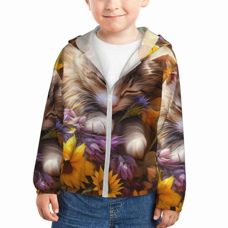 Gaeub Cute Cat Sunflower Print Athletic Sun Protection Hoodie for Kids Long Sleeve Outdoor UV Shirt Running Fishing Top for Boys Girls-4 Years
Gaeub Cute Cat Sunflower Print Athletic Sun Protection Hoodie for Kids Long Sleeve Outdoor UV Shirt Running Fishing Top for Boys Girls-4 Years
