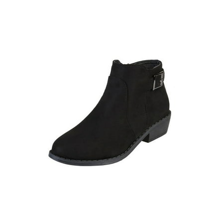 Woobling Ladies Ankle Boots Chunky Booties Side Zip Bootie Work Winter Shoes Breathable Short Boot Strap Buckle Casual Black-Faux Suede Upper 7
Woobling Ladies Ankle Boots Chunky Booties Side Zip Bootie Work Winter Shoes Breathable Short Boot Strap Buckle Casual Black-Faux Suede Upper 7