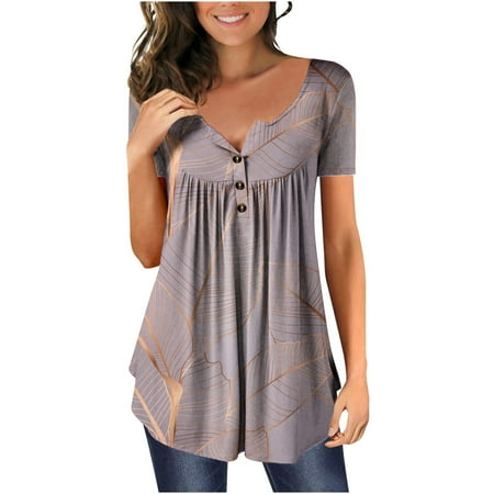 Mrat Short Sleeve V-Neck Blouses & Shirts Sleep Shirts for Women Ladies Fashion Printed Casual V-Neck Short Sleeve Loose T-Shirt Blouse Tops Cute T-shirts for Female
Mrat Short Sleeve V-Neck Blouses & Shirts Sleep Shirts for Women Ladies Fashion Printed Casual V-Neck Short Sleeve Loose T-Shirt Blouse Tops Cute T-shirts for Female