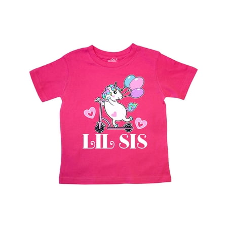 Inktastic Lil Sis Unicorn Sister Announcement Gift Toddler Toddler Girl T-Shirt
