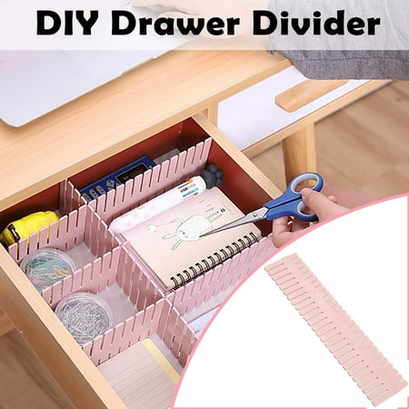 Yjdsgif Hot 20 Pieces Of Diy Drawer Divider Drawer Finisher Adjustable Drawer Grille Plastic Gifts