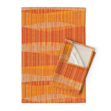 Printed Tea Towel Linen Cotton Canvas - Mid Mod Lines Red Coral Orange 60S Texture Print Decorative Kitchen Towel by Spoonflower
Printed Tea Towel Linen Cotton Canvas - Mid Mod Lines Red Coral Orange 60S Texture Print Decorative Kitchen Towel by Spoonflower