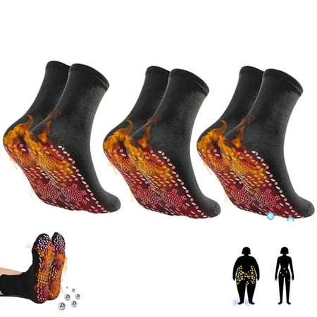 

EHTMSAK Warm Crew Socks for Women Winter Causal Compression Heated Soft Socks A One Size