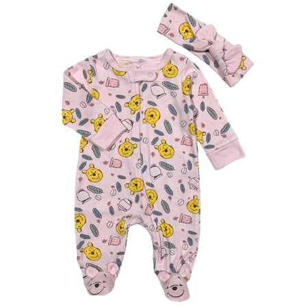 Disney Baby Girls Winnie the Pooh Zip Up Footed Coverall with Headband Sizes 0-9M
Disney Baby Girls Winnie the Pooh Zip Up Footed Coverall with Headband Sizes 0-9M