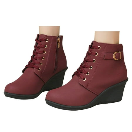 Oyedens Wedge Combat Boots for Women Fashion High Heels Dress Riding Boots Winter Fall Ankle Booties
Oyedens Wedge Combat Boots for Women Fashion High Heels Dress Riding Boots Winter Fall Ankle Booties