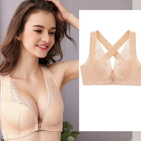 DENGDENG Women Comfort Bras Underwire Crisscross Back Yoga Full Coverage Bra Push Up Padded Front Closure Bra
DENGDENG Women Comfort Bras Underwire Crisscross Back Yoga Full Coverage Bra Push Up Padded Front Closure Bra
