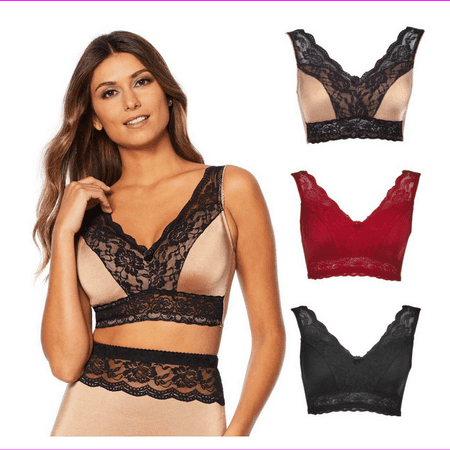 Rhonda Shear 3-pack Pin Up Bra Set in Neutral 1X (622357)