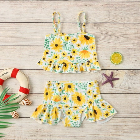 Gubotare Swimsuit Set Straps Shorts Girls Kids Ruffle Tops Print Baby Sunflower Swimwear Girls Girls Swimsuit Size 12 plus Yellow 12-18 Months
Gubotare Swimsuit Set Straps Shorts Girls Kids Ruffle Tops Print Baby Sunflower Swimwear Girls Girls Swimsuit Size 12 plus Yellow 12-18 Months