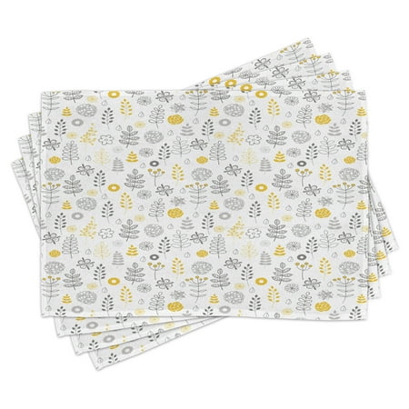 Modern Placemats Set of 4 Nature Wild Forest Leaves Flowers Trees Buds Sketchy Contemporary Art Print Washable Fabric Place Mats for Dining Room Kitchen Table Decor Grey Mustard White by Ambesonne
Modern Placemats Set of 4 Nature Wild Forest Leaves Flowers Trees Buds Sketchy Contemporary Art Print Washable Fabric Place Mats for Dining Room Kitchen Table Decor Grey Mustard White by Ambesonne