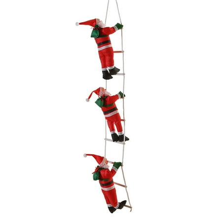 Puloru Christmas Hanging Decorations Ladder Santa Claus Pendant Artware