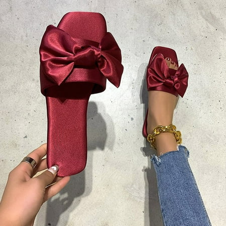 YTJX Summer New Women s Shoes Flat Heel Square Bow Large Size One Character Sandals
YTJX Summer New Women s Shoes Flat Heel Square Bow Large Size One Character Sandals