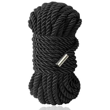BAVIHOR Silk Rope 32 Feet 8 mm Soft Rope Durable Multipurpose Long Satin Braided Twisted Rope (Black)
BAVIHOR Silk Rope 32 Feet 8 mm Soft Rope Durable Multipurpose Long Satin Braided Twisted Rope (Black)