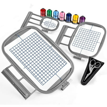 Slide-On 3-Hoop Embroidery Package w/ Embroidery Thread and Scissors for Brother Embroidery Machines Slide-On 3-Hoop Embroidery Package w/ Embroidery Thread and Scissors for Brother Embroidery Machines