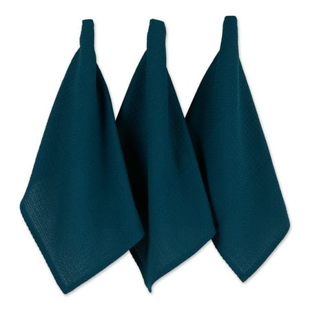 Teal Green Recycled Cotton Waffle Dishtowel (Set of 6)