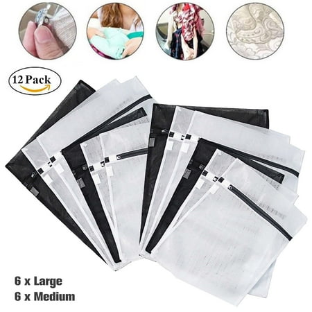 12PCS Lingerie Bags for Washing Delicates Mesh Laundry Bags Wash Bags Bra Lingerie Protection Washing Drying Bag