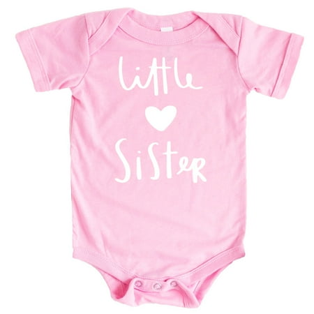 Olive Loves Apple Little Sister with Heart Bodysuit for Baby Girls Sister Sibling Outfits White on Pink Bodysuit 6 Months
Olive Loves Apple Little Sister with Heart Bodysuit for Baby Girls Sister Sibling Outfits White on Pink Bodysuit 6 Months