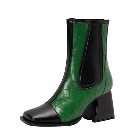Mackneog Ladies Colorblock Face Square Toe Back Zip Chunky High Heel Boots Gift on Clearance
Mackneog Ladies Colorblock Face Square Toe Back Zip Chunky High Heel Boots Gift on Clearance
