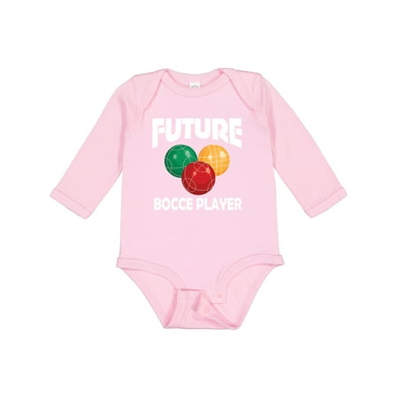 Inktastic Future Bocce Player Gift Baby Boy or Baby Girl Long Sleeve Bodysuit