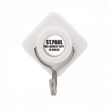 ST.Paul The Largest City In Brazil Adhesive Wall Hooks Hanging Self Sticky