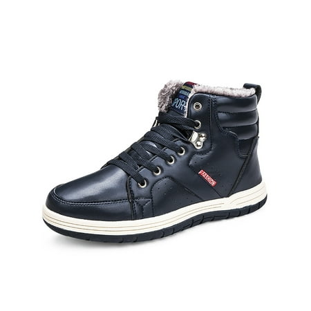 SIMANLAN Mens Snow Boots Lace Up Winter Warm Shoes Round Toe Ankle Boot Cold Weather Slip Resistant Casual Comfort Bootie Sports Flat Booties Blue 6.5
SIMANLAN Mens Snow Boots Lace Up Winter Warm Shoes Round Toe Ankle Boot Cold Weather Slip Resistant Casual Comfort Bootie Sports Flat Booties Blue 6.5