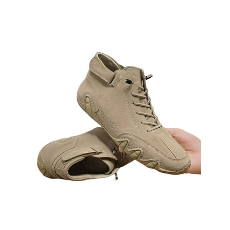 Ritualay Men Ankle Booties Lace Up Boots Hand Stitching Flats Casual Non Slip Shoes Dress Work Faux Leather Khaki Solid Color 9.5
Ritualay Men Ankle Booties Lace Up Boots Hand Stitching Flats Casual Non Slip Shoes Dress Work Faux Leather Khaki Solid Color 9.5
